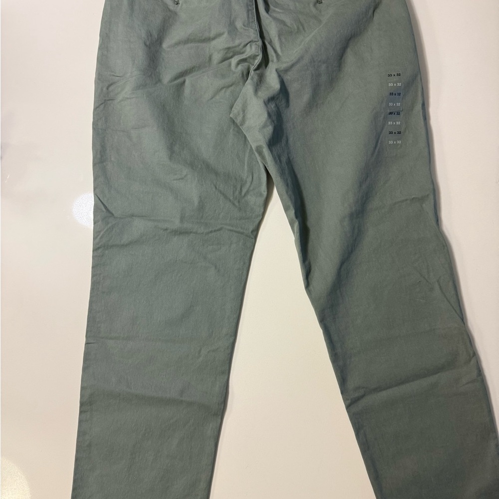 GAP Men's Khaki Straight Taper Pants - Olive - Picture 2 of 3